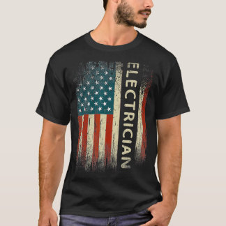 Camiseta Patriótico Eletrista Oferta Americana de Bandeira