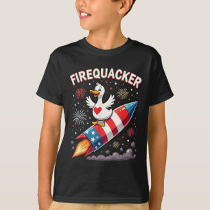 Camiseta Patriótico Engraçado Pato De Queimador Goose 4 De
