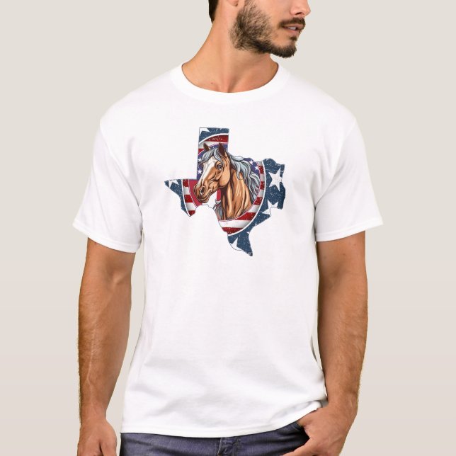 Camiseta Patriótico EUA Texas (Frente)