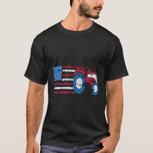 Camiseta Patriótico Farmer Orgulhoso Americano Bandeira Tra