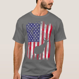 Camiseta Patriótico Fazenda de Cabra de Bandeira Americana