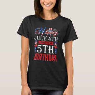 Camiseta Patriótico Feliz 4 de julho Sim É Meu Aniversário 