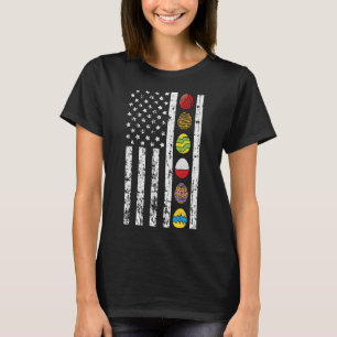 Camiseta Patriótico Felz pascoa de Bandeira Americano Caça