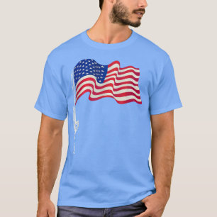 Camiseta Patriótico Fi Da Pesca De Bandeira Americana