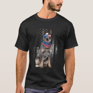 Camiseta Patriótico Gado Australiano 4 De Julho Eua Merica