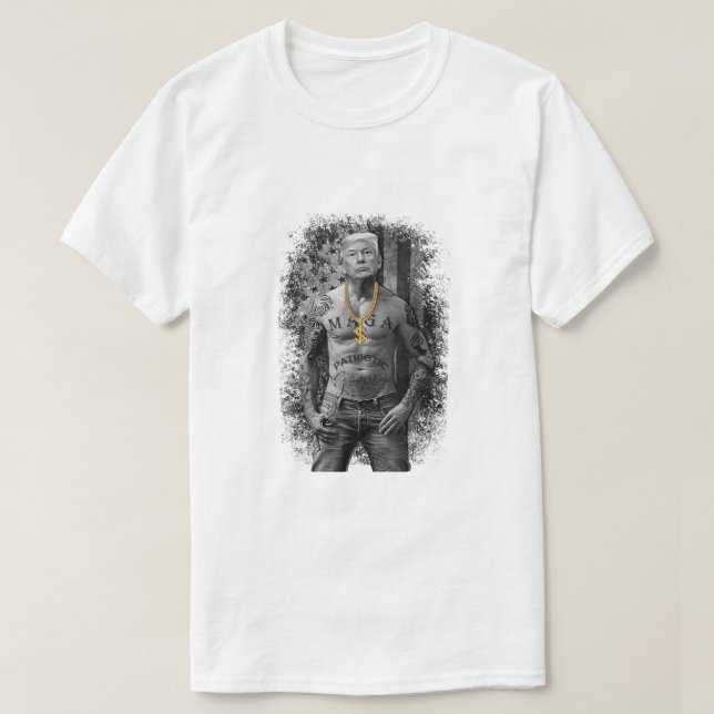 Camiseta Patriótico Gangster Anti Liberal Pro República Tru (Frente do Design)