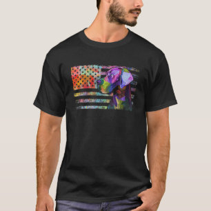 Camiseta Patriótico Grande Dane American Flag Retro Pop Ar
