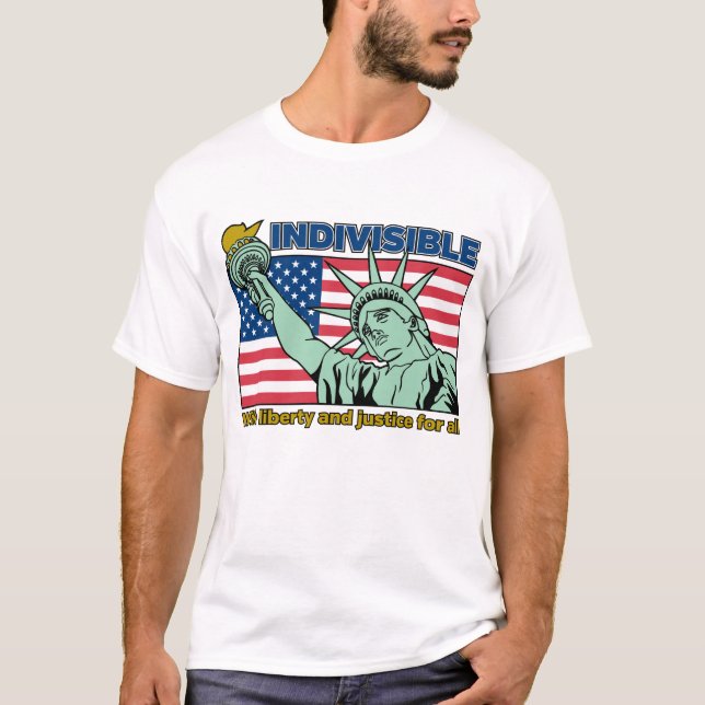 Camiseta Patriótico-Indivisivel-Liberdade e Justiça para To (Frente)