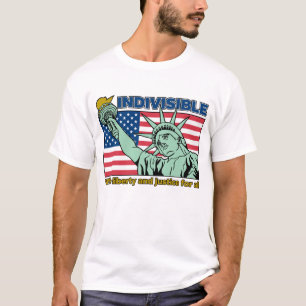 Camiseta Patriótico-Indivisível-Liberdade & justiça para