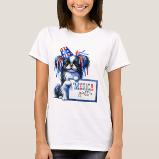 Camiseta Patriótico Japonês Chin 'Merica Y'all