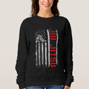 Camiseta Patriótico Jiu Jitsu Bandeira Americana Jiu Ji