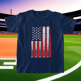 Camiseta Patriótico legal de baseball de crianças unísexas