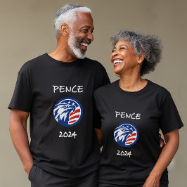 Camiseta Patriótico Mike Pence 2024 Eleição Águia Escuro