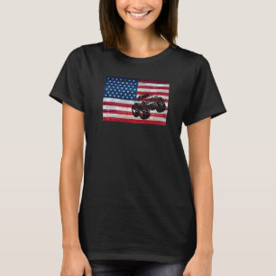 Camiseta Patriótico Monster Truck American Flag Racing Usa