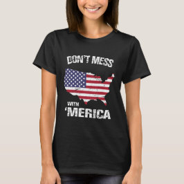 Camiseta Patriótico não suje com 'o Merica