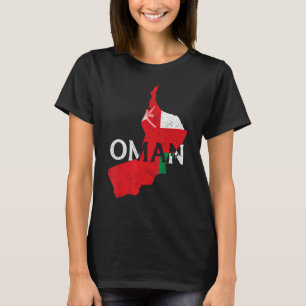 Camiseta Patriótico Oman Country Map Flag Orgulhoso Omani