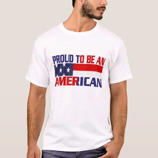 Camiseta Patriótico Orgulho de ser Americano (Frente)