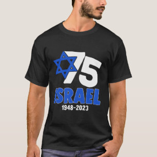 Camiseta Patriótico Orgulho Israelita 75.º Aniversário Fl I