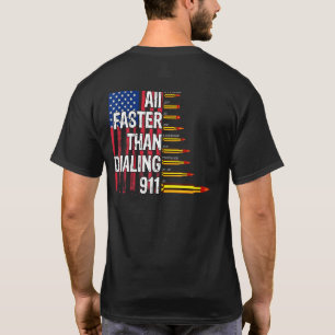 Camiseta Patriótico Proprietário Da Arma Americana Mais Ráp