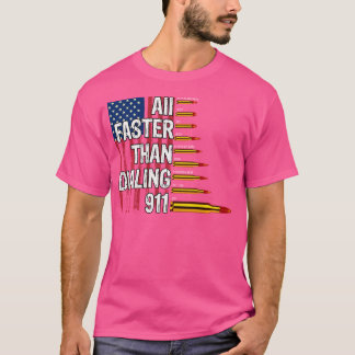 Camiseta Patriótico Proprietário Da Arma Americana Mais Ráp