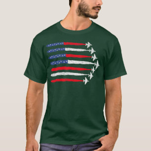 Camiseta Patriótico Red White Blue USA Flag Fighter 4º