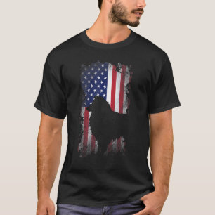 Camiseta Patriótico Shetland Sheepdog American Flag Legal o