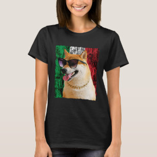 Camiseta Patriótico Shiba Inu Itália Bandeira Italiana Shib