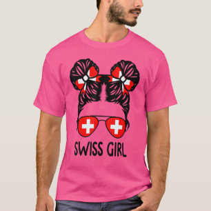 Camiseta Patriótico Suiça de Cabelo Mensal da Suiça