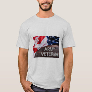 Camiseta Patriótico "Veterano do Exército"