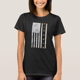Camiseta Patriotismo Bitcoin Patriota Bandeira Americana Or