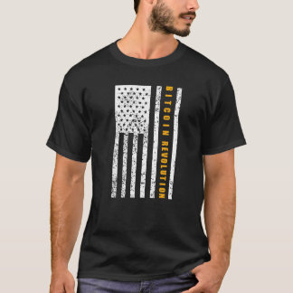 Camiseta Patriotismo Bitcoin Patriótico Bandeira Americana 