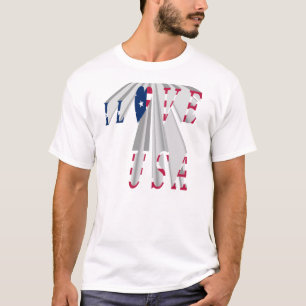 Camiseta Patriotismo Crescente: Eu Amo Arte Perspectiva dos