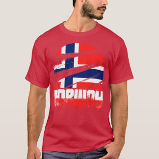 Camiseta patriotismo da bandeira da noruega