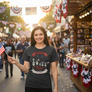 Camiseta Patriotismo Feminino EUA 250 Anos de Liberdade GAN