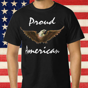 Camiseta Patriotismo Vintage Águia Americana Voadora