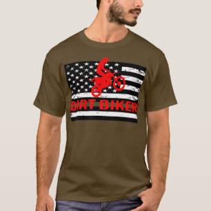 Camiseta Patriots Dirt Bike American Flag Motocross Biker