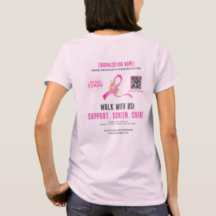 Camiseta Patrocinador de Código QR da Faixa de Sensibilizaç