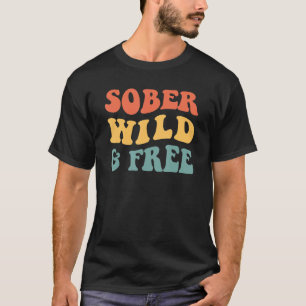 Camiseta Patrocinador de NA AA Sober Wild And Free Recupera