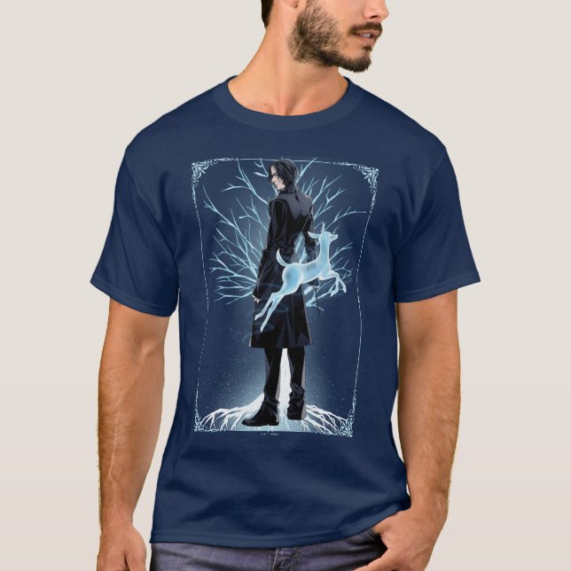 Camiseta Patrono de Severus Snape em forma de corça (Frente)