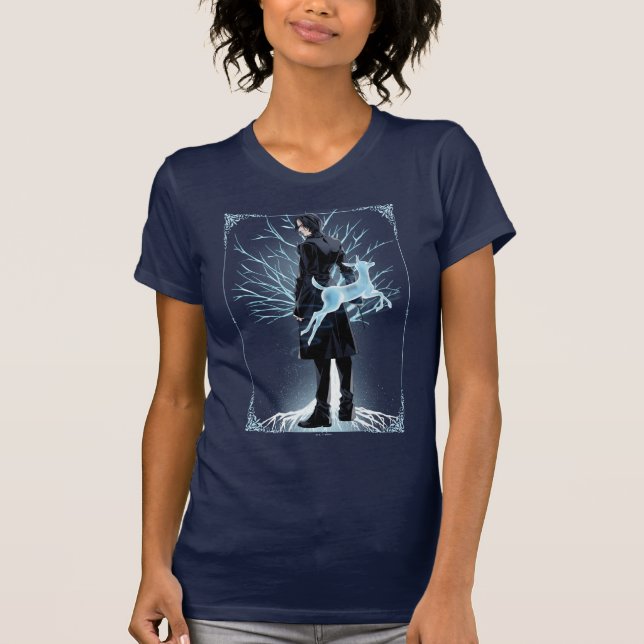 Camiseta Patrono de Severus Snape em forma de corça (Frente)