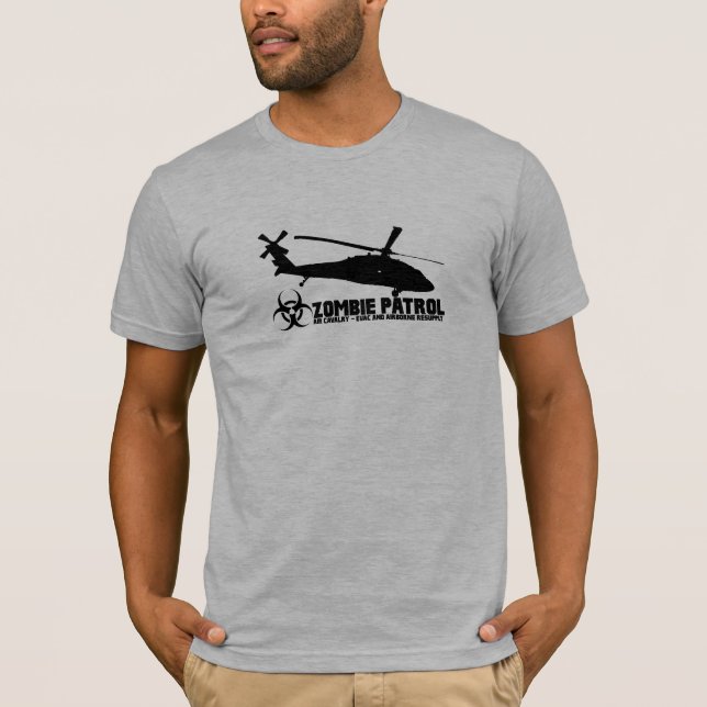 Camiseta Patrulha do zombi - cavalaria de ar (Frente)