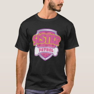 Camiseta Patrulha Irmã Engraçada - Mãe De Cão, Pai Para