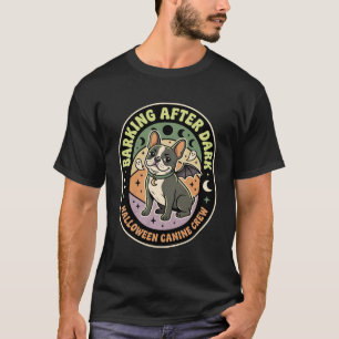 Camiseta Patrulha Noturna do Bulldog Francês no Halloween