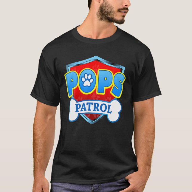 Camiseta Patrulha POP Engraçada - Mãe Cachorro, Pai Para Mu (Frente)