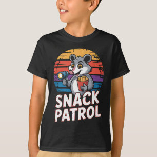 Camiseta Patrulha Possum Snacks Com Lâmpada De Lâmpada E Ch