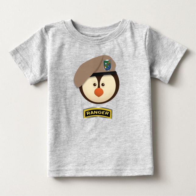 Camiseta Patrulheiro Pinguim Bebê (Frente)