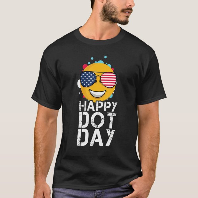 Camiseta Pattern Colorful September Happy International Dot (Frente)