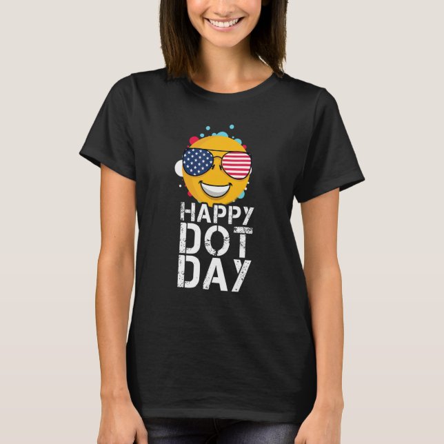 Camiseta Pattern Colorful September Happy International Dot (Frente)
