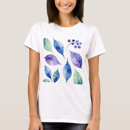 Camiseta  Pattern of leaves and berries 