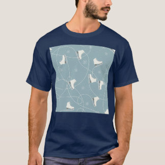 Camiseta Patterno de gelo e flocos de neve no inverno no Wo
